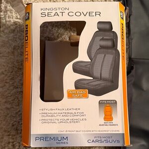 ProElite Kingston Seat Cover in Gray. Only one seat cover Two head rest covers.